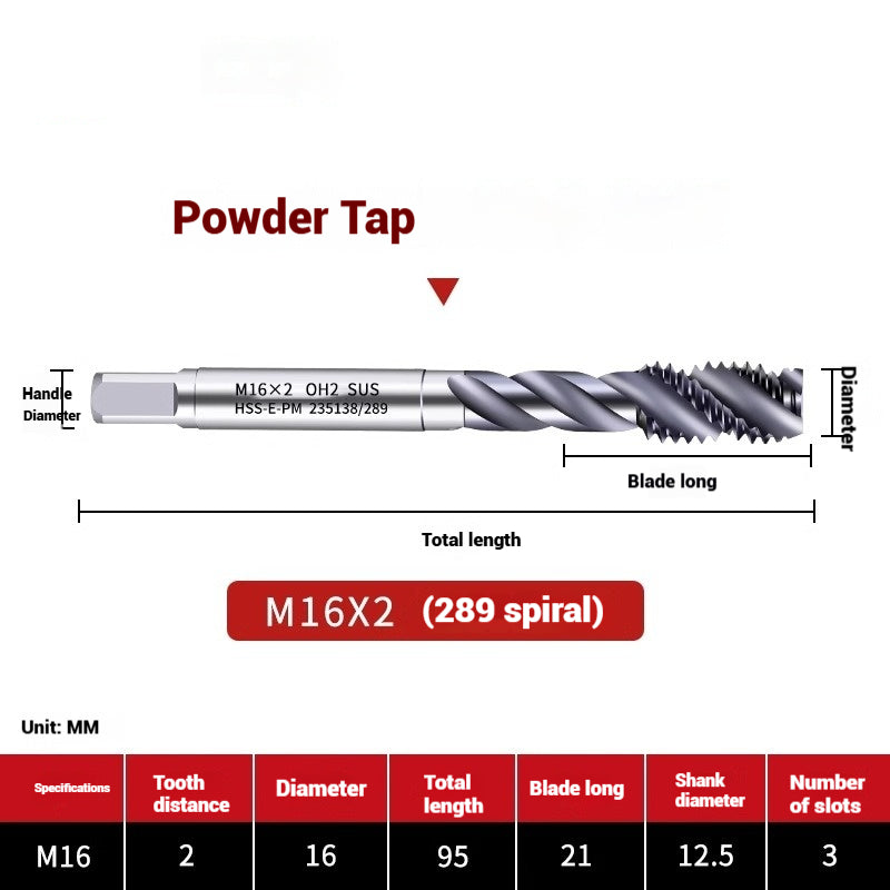 1112-Powder metallurgy machine taps stainless steel special taps apex high-speed steel screw tip taps taps silk work Shandong Denso Pricision Tools Co.,Ltd.